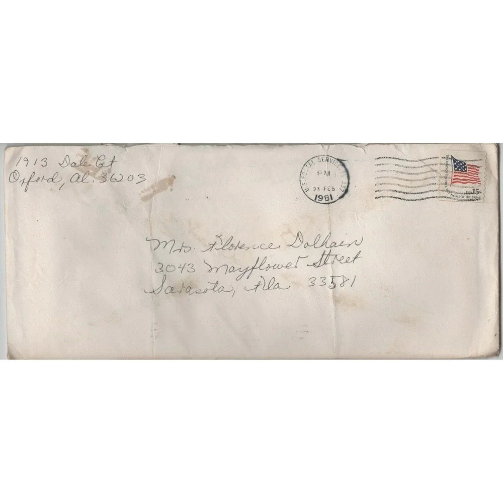 Lot of 13 Vintage Mailed Envelopes Covers 1950s-1980s Sarasota Florida Postmarks